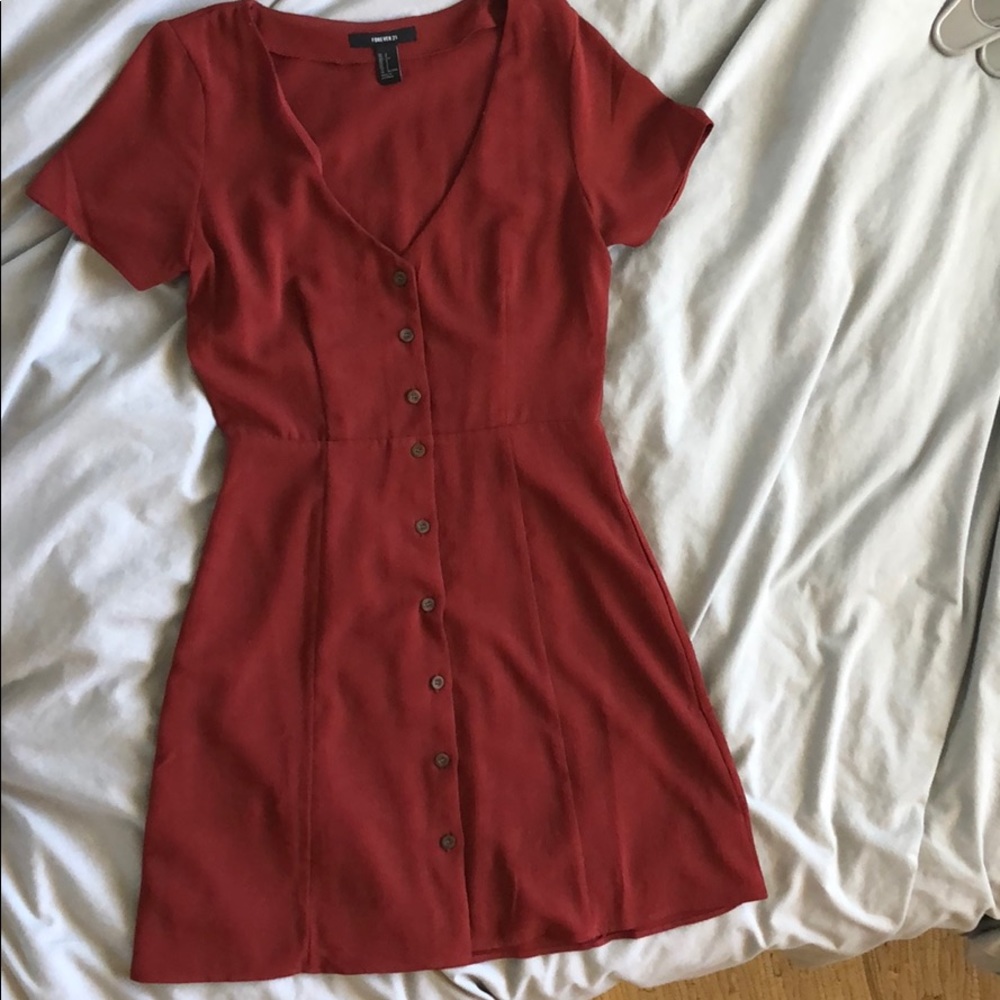 Burgundy midi dress